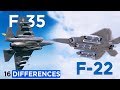 Here's 16 Differences Between: F-22 Raptor with F-35 Lightning II