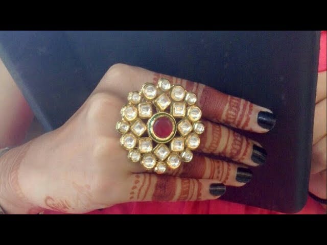 Buy Kundan Ring online | Designer Artificial Kundan Ring