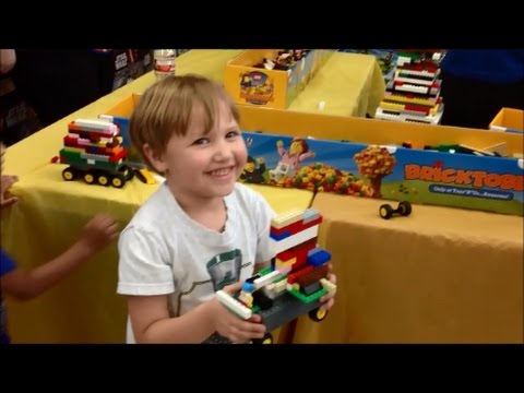 Mikey Makes a Legos Car at Toys "R" Us Sugar Land in 2016