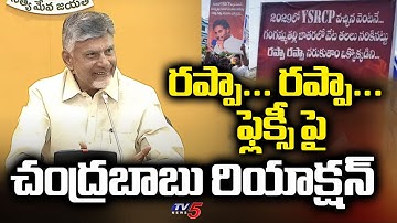 CM Chandrababu First Reaction on YSRCP Flexy | YS Jagan Comments | AP News | TV5 News