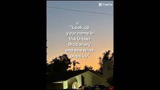 my name in the urban dictionary