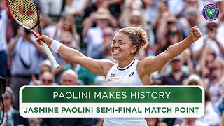 Jasmine Paolini Makes History | Winning Moment | Semi-Final | Wimbledon 2024