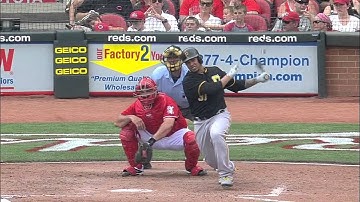 PIT@CIN: Tabata scores Mercer on pinch-hit RBI single