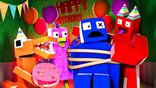 BIRTHDAY of BANBAN & RAINBOW FRIENDS in GARTEN of BANBAN! (Minecraft Animation)