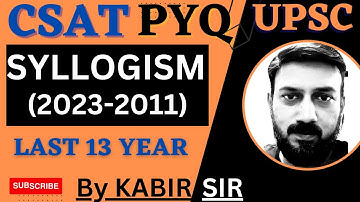 CSAT Syllogism, PYQ Topic wise, UPSC IAS Prelims 2023 Solved paper