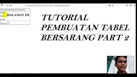 Tutorial 6 # Pembuatan Tabel bersarang (colspan dan rowspan) part 2
