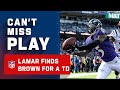 Lamar Finds Hollywood Brown on Perfect TD Pass