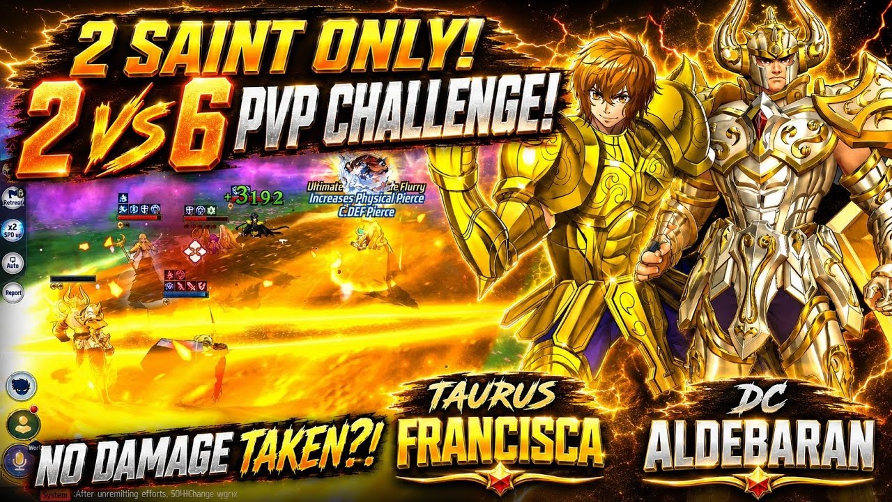 奪還！ Saint Seiya: Awakening (KOTZ) - 2 vs 6 PvP Challenge! No Damage