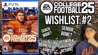 College Football 25 Wishlist #2