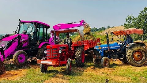 JCB 3dx Backhoe Loading Mud in Mahindra 475 Di tractor JCB khudai work JCB video #jcb #jcbvideo
