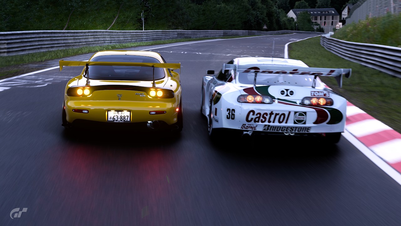 ライアページ GT7] RE Amemiya FD3S RX-7 VS Toyota Supra GT500 '97 / Nürburgring