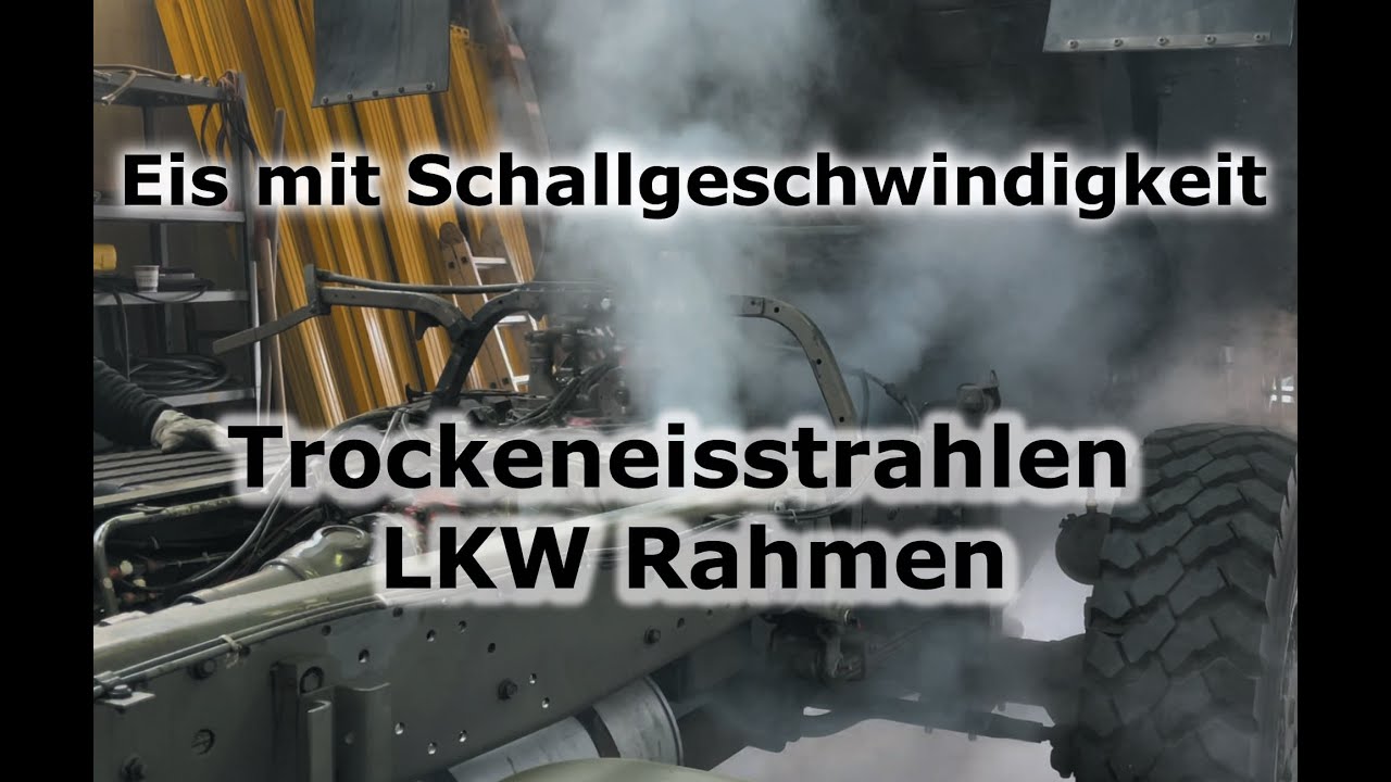 Trockeneisstrahlen LKW Rahmen Expeditionsmobil / Professionelle Reinigung