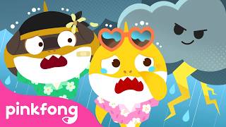 rain rain go away mischievous baby shark pinkfong official