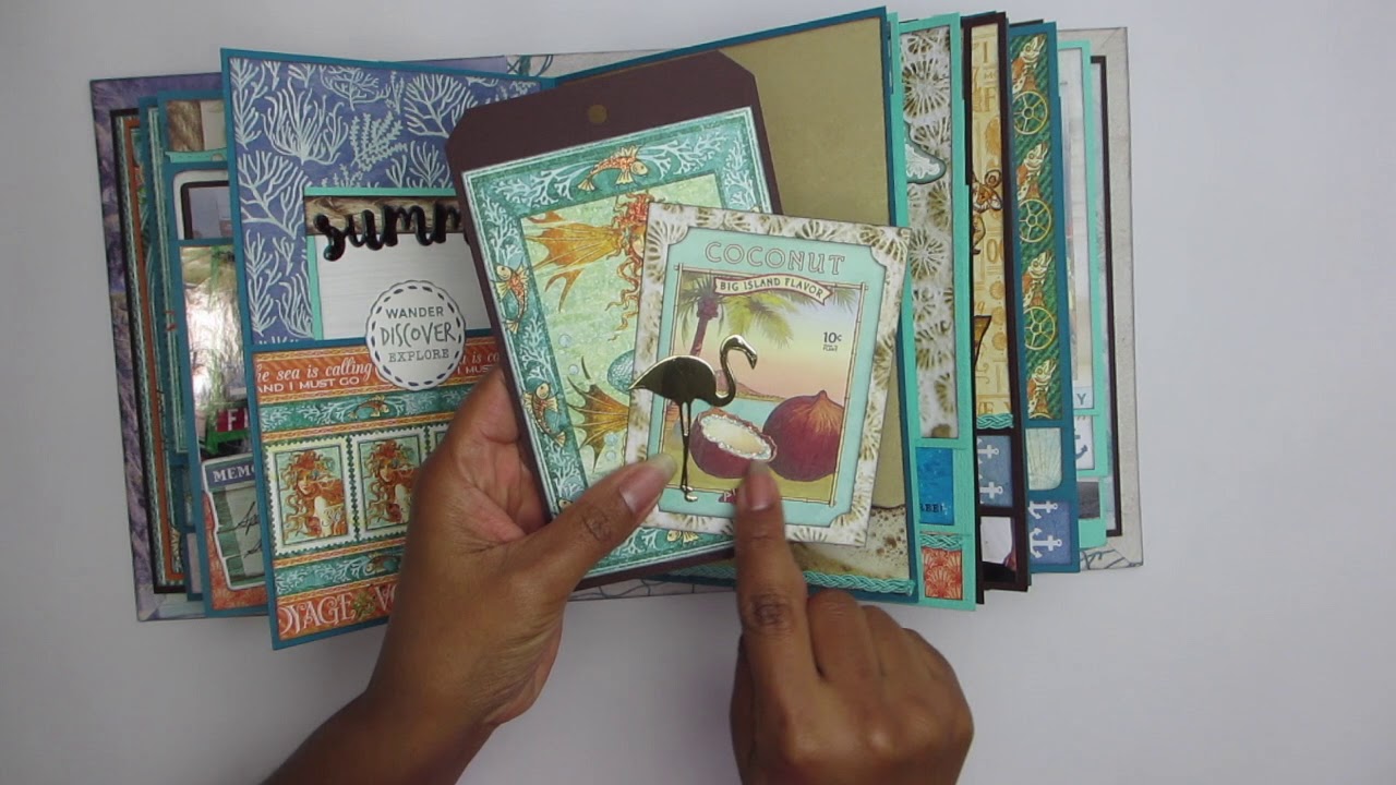 Sport Swimming Surfing Mini Album Using the Mr. Benjamin Tutorial