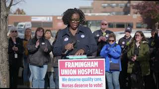 Framingham Union Nurses Hold Press Conference to Advocate for their Right to Vote for a Union by Massachusetts Nurses Association 60 views 4 months ago 4 minutes, 23 seconds