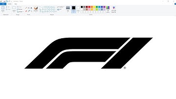 How to draw F1 Logo in computer using Ms Paint | F1 Logo Drawing in Ms Paint. #f1