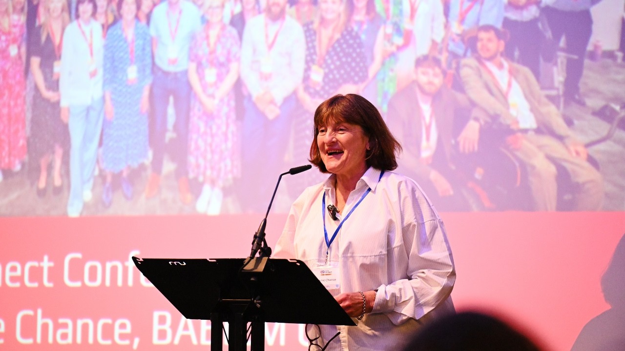 Louise Chance speaking at CareConnect 2026.