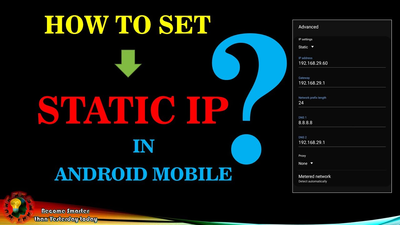 SET STATIC IP IN ANY ANDROID MOBILE