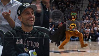 Spurs Coyote Catches Flying Bat Mid-Game...AGAIN😂🦇