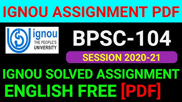 BPSC-104 Solved Assignment 2021, BPSC 104 Solved Assignment 2020-21 in English, BPSC 104 Assignment