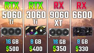 RTX 5060 Ti vs RTX 3060 Ti vs RX 9060 XT vs RX 6600 | Test in 7 Games