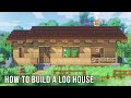 Minecraft: How to Build a Log House Tutorial [single story house] #Deer_Minecraft