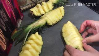 طريقة تقطيع الاناناس#🍍🍍🍍🍍🍍