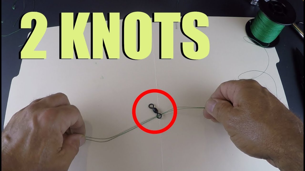 2 Knots I Use, Tying Swivel to Braid Fishing Line (Beginner) 