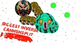 AGARIO BIGGEST INVERSE CANNON SPLIT EVER!