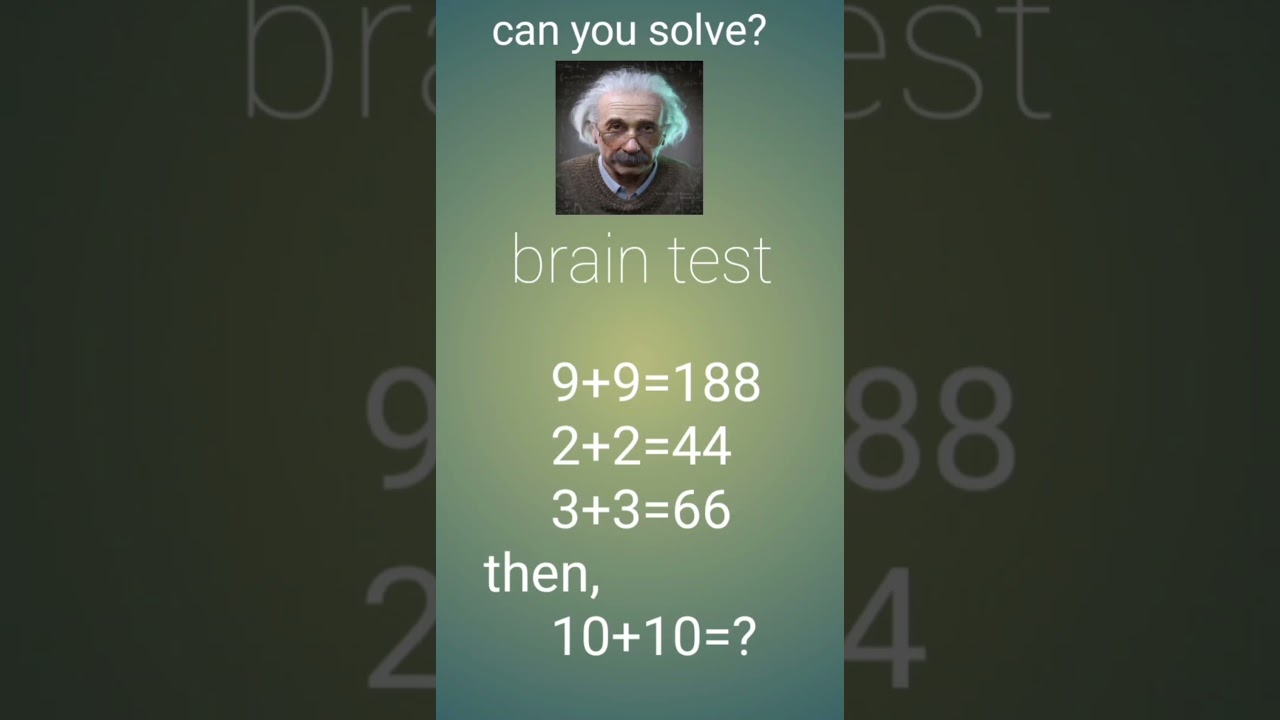 can you solve? brain test video
