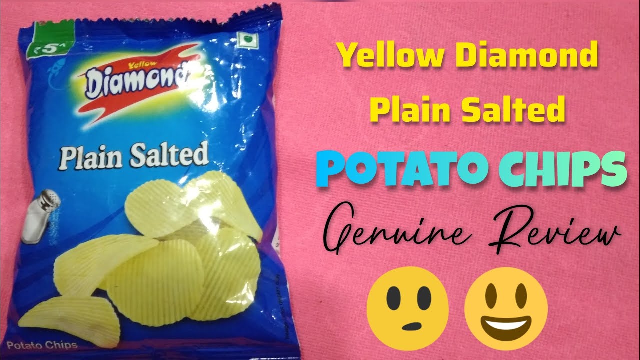 yellow diamond plain salted potato chips yellow diamond potato chips review YouTube