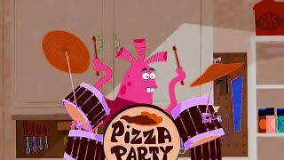 Foster's Home For Imaginary Friends - Bloo And Mac Of Pizza Party - Template To TiktokEditor1980