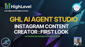 GHL Ai agent studio First Look + Instagram Content Creation Agent Example