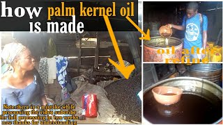 How Nigeria palm kernel Oil is made(woman explain short video) #palmkerneloil #groundnutoil #oil