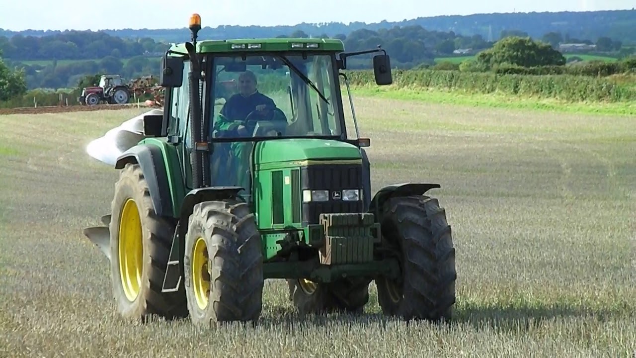 1997 John Deere 6505 Diesel Tractor With Kverneland Plough - YouTube