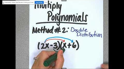 Multiplying Polynomials - Double Distribution