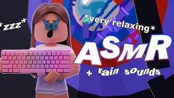 ROBLOX Keyboard ASMR With Rain 🌧️ ☔️ Tower Of Hell *VERY RELAXING*