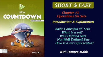 Introduction to Sets and Representation of Sets || Oxford Countdown Second edition || Class 7