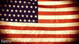 Motion Graphics - American Flag 2 Pack - Grunge and Retro | VideoHive