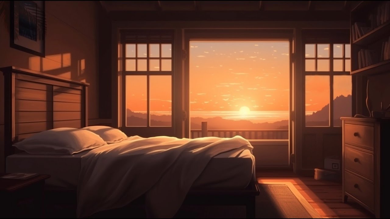 🌊  Cozy Bedroom by the Ocean - Ambient Drone Music and Ocean Wave Sounds