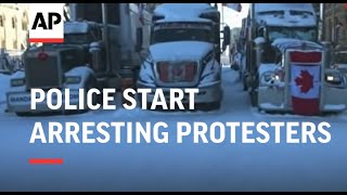 Canadian police start arresting Ottawa protesters