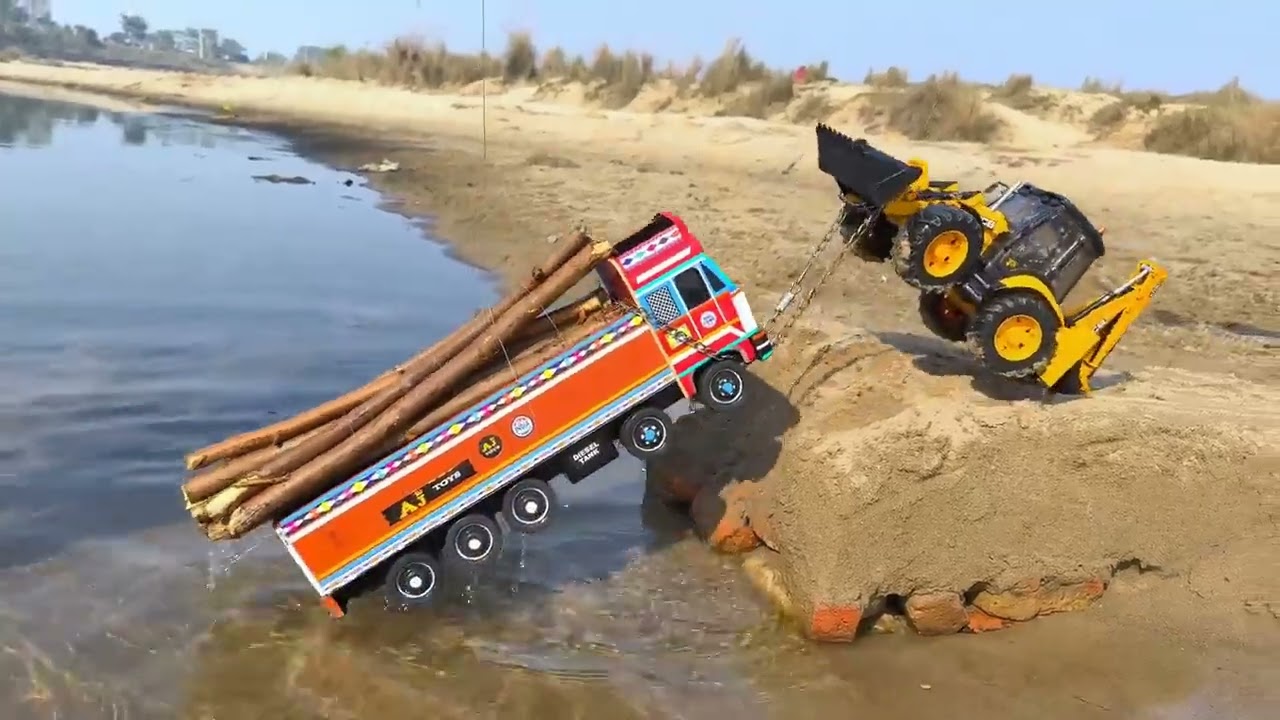 कार्टून वीडियोNew BharatBenz Tata Truck Muddy Accident Pulling Out JCB 3DX | Jcb Cartoon | Tractor