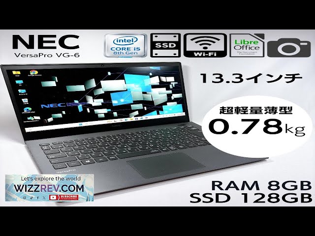 Windowsノート本体 #823 NEC VersaPro VG-6 i5-8265U 8GB 128G VersaPro ノートパソコン NEC 12.5型 FHD 1080p VKシリーズ Core i5