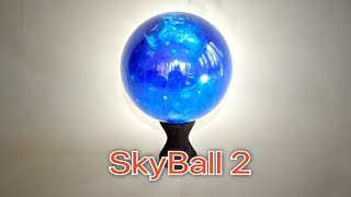 Woodturning - SkyBall 2 A Blue & Pearl Resin Sphere