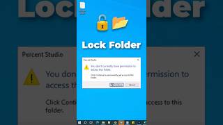 secure your folders: deny access in windows security settings