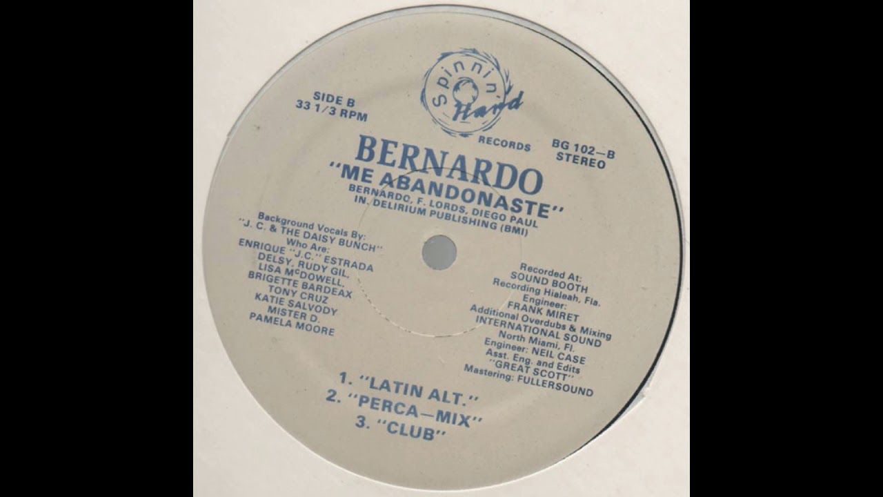 Bernardo Me Abandonaste (Why Did You Quit On Me