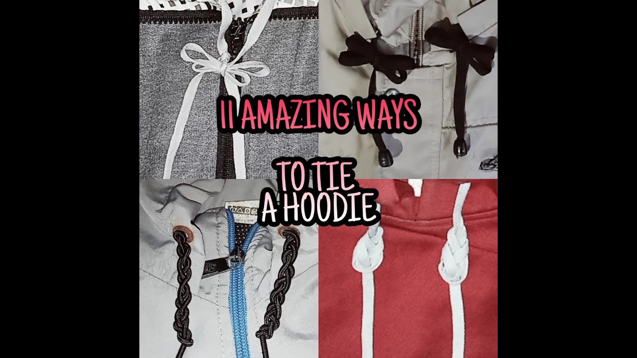 HOW TO TIE A HOODIE STRING YouTube