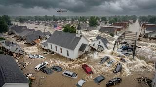 Massive Flooding Strikes Indiana, USA! Cars Swept Away, Rooftop Rescues in Lanesville and Corydon