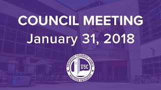 Council Meeting - January 31, 2018