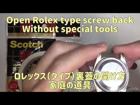 10K Thanks, How to open Rolex type screwback without special tool